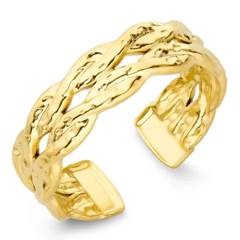 vattentät ring i förgyllt stål - OCEANA