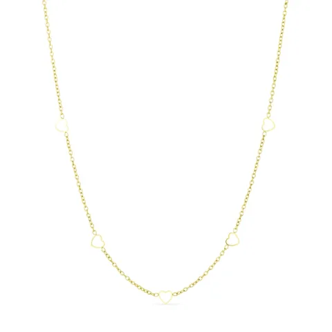 vattentät hjärta halsband i förgyllt stål - OCEANA