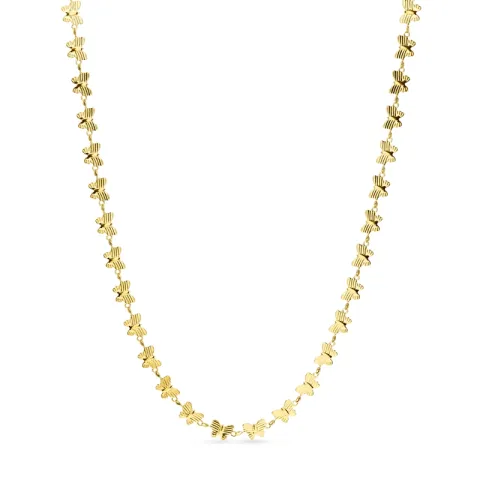 vattentät fjäril halsband i förgyllt stål - OCEANA