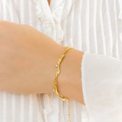 vattentät pärla armband i förgyllt stål - OCEANA