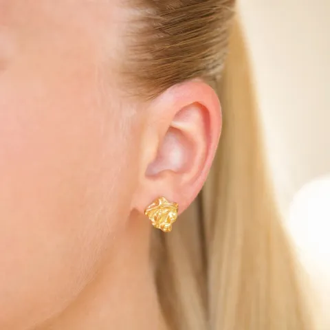 vattentät örhängen i förgyllt stål - OCEANA