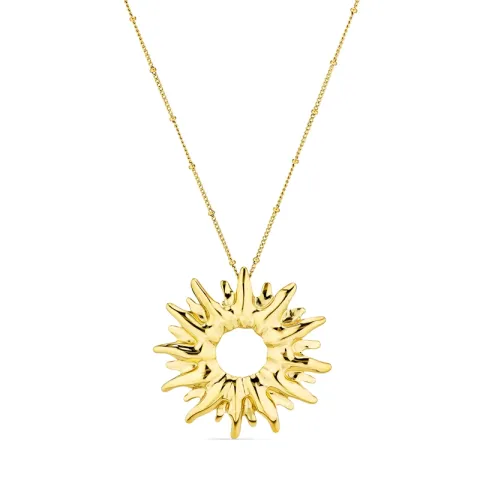 vattentät sol halsband i förgyllt stål - OCEANA