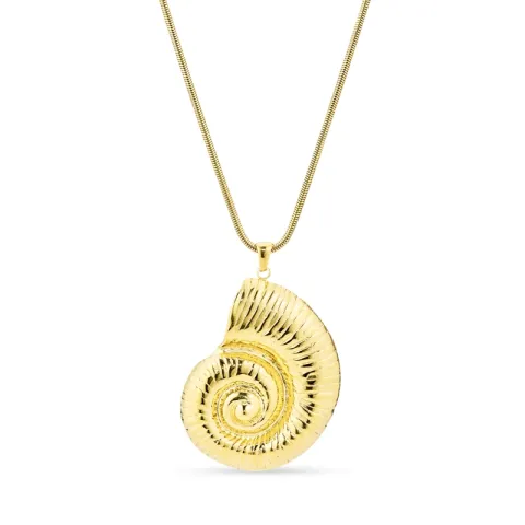 vattentät mussla halsband i förgyllt stål - OCEANA