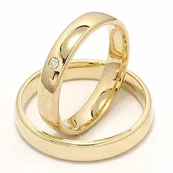 Vigselsringar i 9 karat guld 0,02 ct