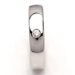 Vigselsring i silver 0,05 ct
