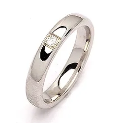 Vigselsring i silver 0,05 ct