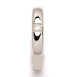 Vigselsring i silver 0,05 ct