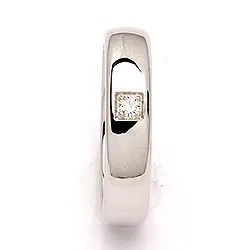 Vigselsring i silver 0,05 ct