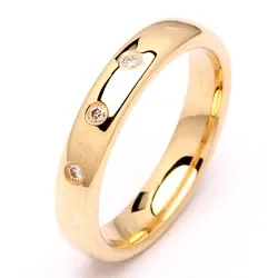 Vigselsring i 14  karat guld 0,045 ct