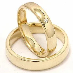 Vigselsringar i 9 karat guld 0,02 ct