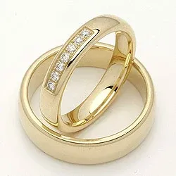 Vigselsringar i 14  karat guld 0,116 ct