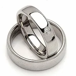 Vigselsringar i stål 0,05 ct