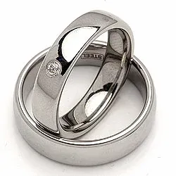 Vigselsringar i stål 0,05 ct
