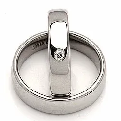 Vigselsringar i stål 0,05 ct