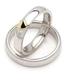 Vigselsringar i silver och 14 karat guld