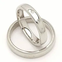 Vigselsringar i silver 0,045 ct
