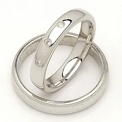 Vigselsringar i silver 0,045 ct