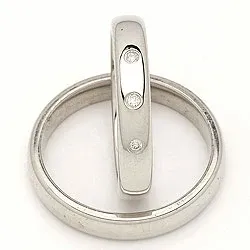 Vigselsringar i silver 0,045 ct