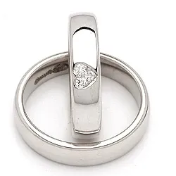 Vigselsringar i silver 0,075 ct