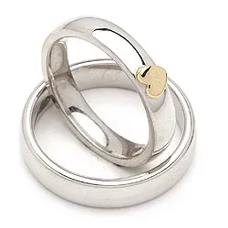 Vigselsringar i silver och 14 karat guld