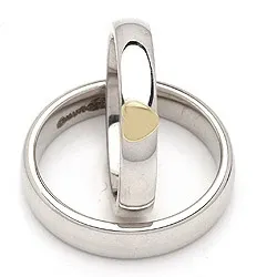 Vigselsringar i silver och 14 karat guld