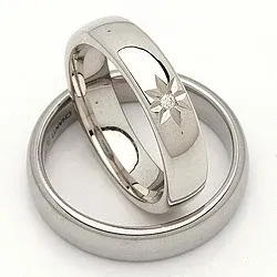 Vigselsringar i silver 0,020 ct