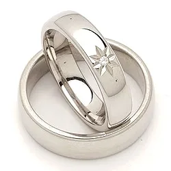 Vigselsringar i silver 0,020 ct