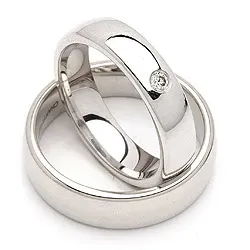 Vigselsringar i silver 0,05 ct