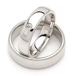 Vigselsringar i silver 0,05 ct