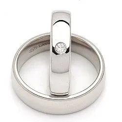 Vigselsringar i silver 0,05 ct