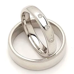 Vigselsringar i silver 0,045 ct