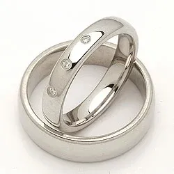 Vigselsringar i silver 0,045 ct