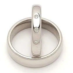 Vigselsringar i silver 0,045 ct