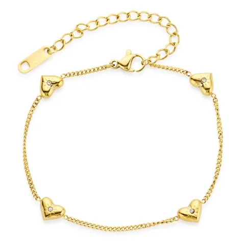 vattentät hjärta armband i förgyllt stål - OCEANA