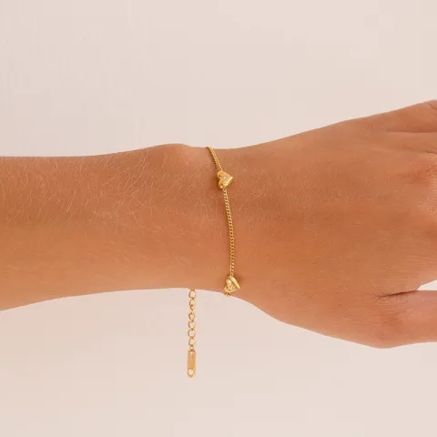 vattentät hjärta armband i förgyllt stål - OCEANA