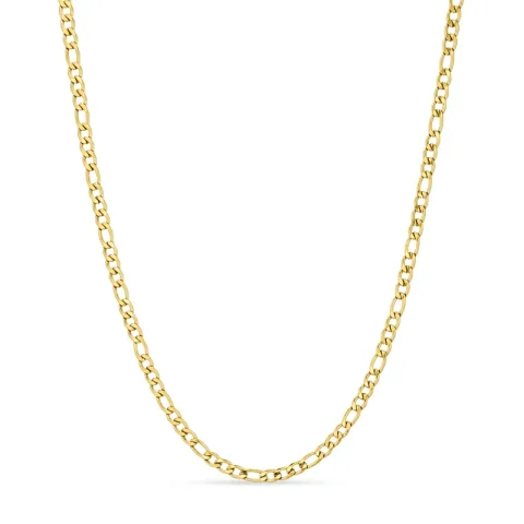 vattentät figarohalskedja i förgyllt stål 45 cm x 3 mm  - OCEANA