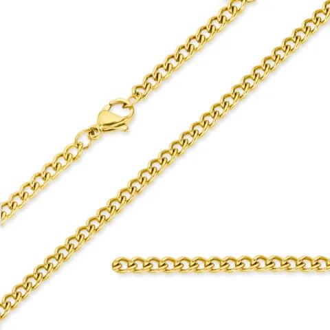 vattentät halsband i förgyllt stål 45 + 5 cm x 3 mm  - OCEANA