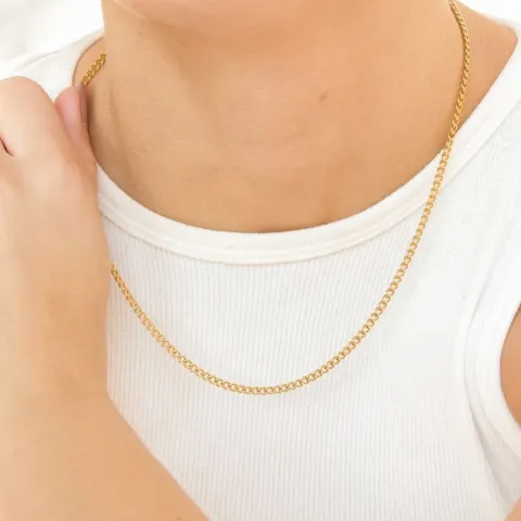 vattentät halsband i förgyllt stål 45 + 5 cm x 3 mm  - OCEANA