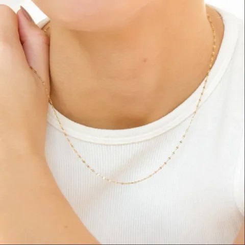 vattentät halsband i förgyllt stål 45 cm x 1,4 mm  - OCEANA