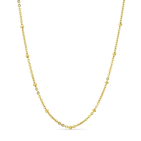 vattentät kula halsband i förgyllt stål 45 cm x 2,8 mm  - OCEANA