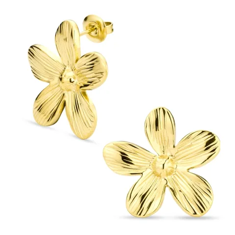 vattentät blommor örhängen i förgyllt stål - OCEANA