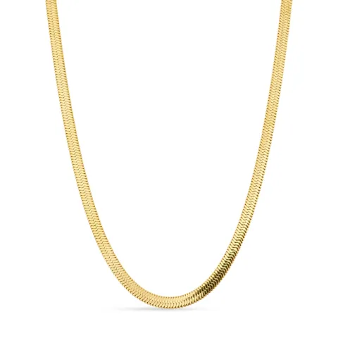 vattentät ormhalskedja i förgyllt stål 40+5 cm x 4 mm  - OCEANA