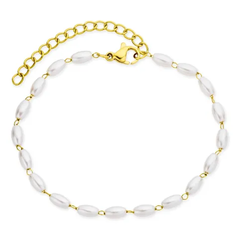 vattentät pärla armband i förgyllt stål - OCEANA