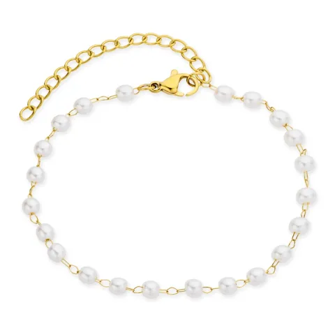 vattentät pärla armband i förgyllt stål - OCEANA