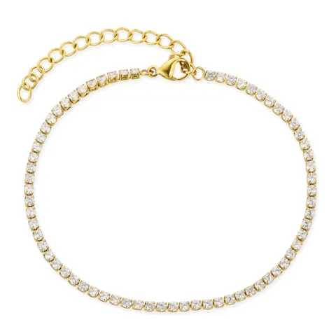 vattentät zirkon armband i förgyllt stål - OCEANA