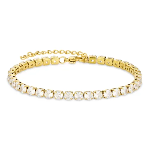 vattentät zirkon armband i förgyllt stål - OCEANA