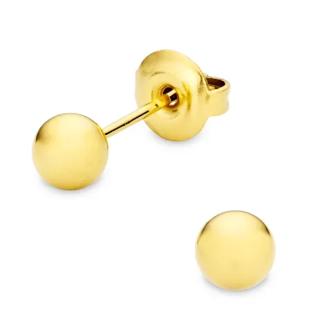 5 mm vattentät örhängestift i förgyllt stål - OCEANA