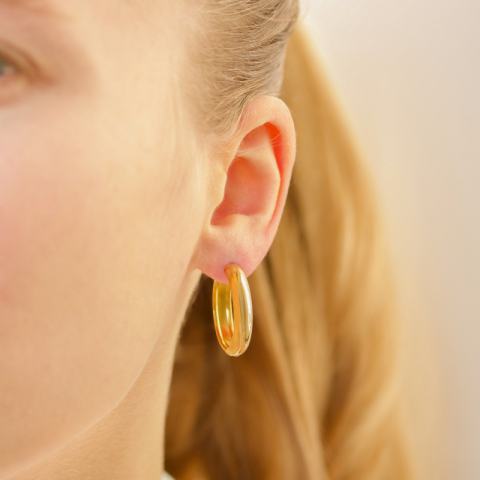 25 mm vattentät creol i förgyllt stål - OCEANA