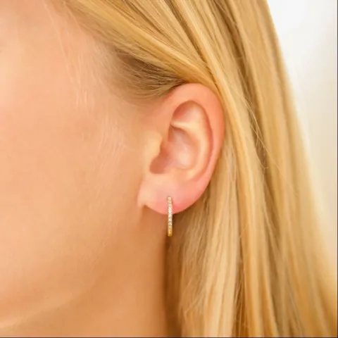 15 mm vattentät zirkon creol i förgyllt stål - OCEANA