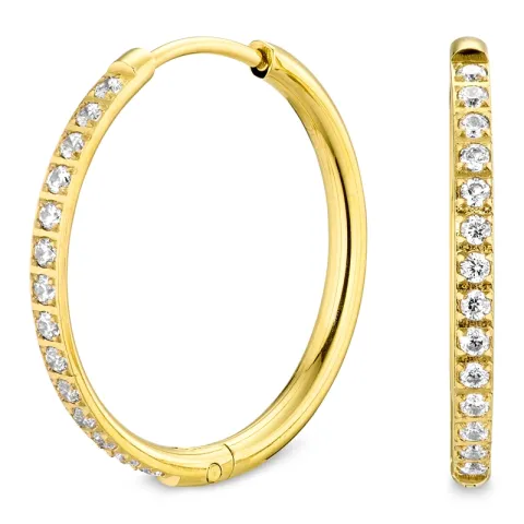 vattentät zirkon creol i förgyllt stål - OCEANA